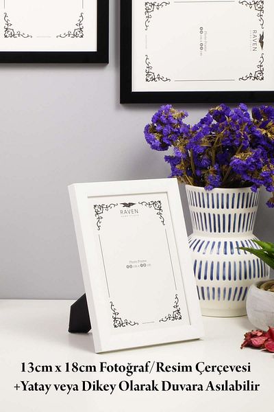 Raven 13cm X 18cm Picture, Photo, Document, Poster, Paper Frame with Adjustable Stand
