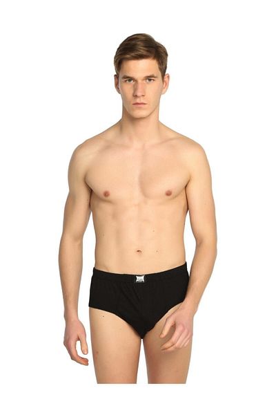 Tutku 0109 Model Black Men's Slip - Pack of 6