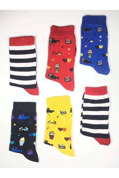 Altınay 6 Pairs Cinemaxi Special Combination Perfumed Women's Socks 6cine
