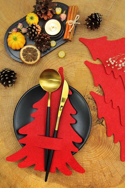 N1K Home 6-Piece Pine Tree Spoon Holder