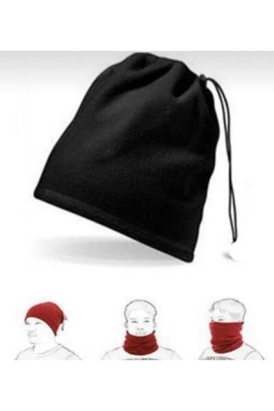 laviyonsa Guler și beanie din lână neagră