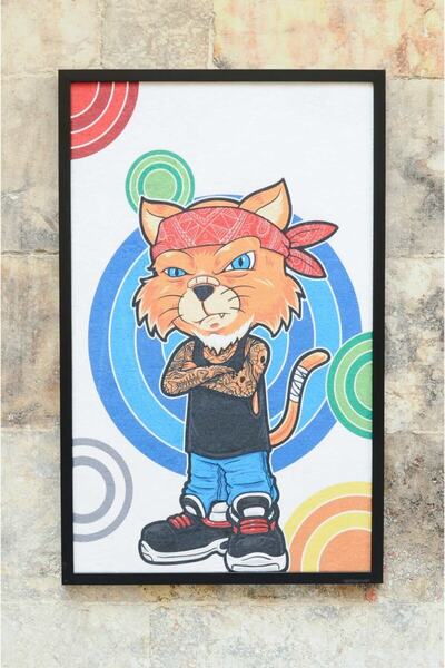 Cat Of The Street Özel Tasarım Metaframe Tablo
