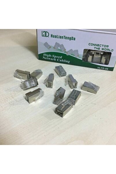 Platoon Rj 45 Metal Jack Rkonnektor 8P8C 100 Pieces Metal Cat6 End Rj45