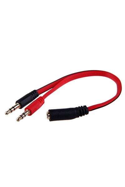 Platoon Kulaklık Mikrofon Ayırıcı Aparat 3.5mm Headphone Mic Audio 2 Erke