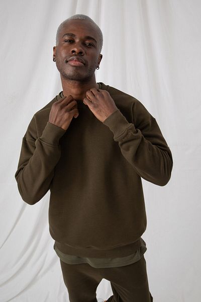 gothamvibes Ανδρικό φούτερ Oversize Χακί