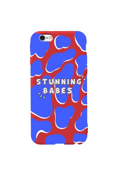 WANNA PROTECT iPhone 6 6S Red Color Stunning Babes Velvet Patterned Silicone ...