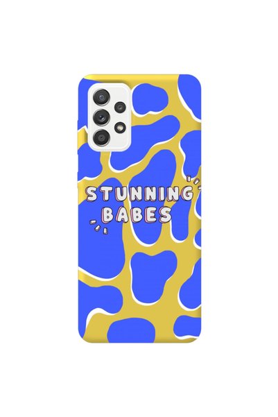 WANNA PROTECT Samsung Galaxy A52 Yellow Color Stunning Babes Velvet Patterned...