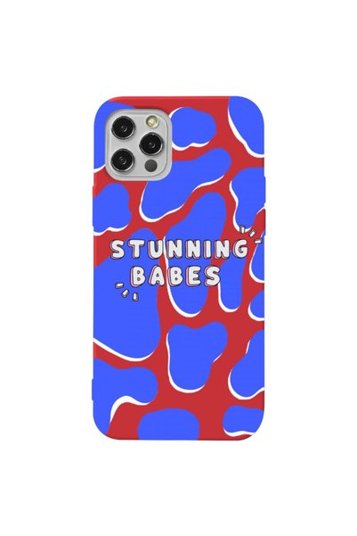 WANNA PROTECT iPhone 12 Pro Max Red Color Stunning Babes Velvet Patterned Sil...