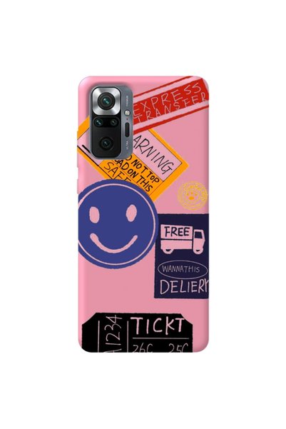 WANNA PROTECT Xiaomi Redmi Note 10 Pro Max Pink Color Warning Silicone Phone ...
