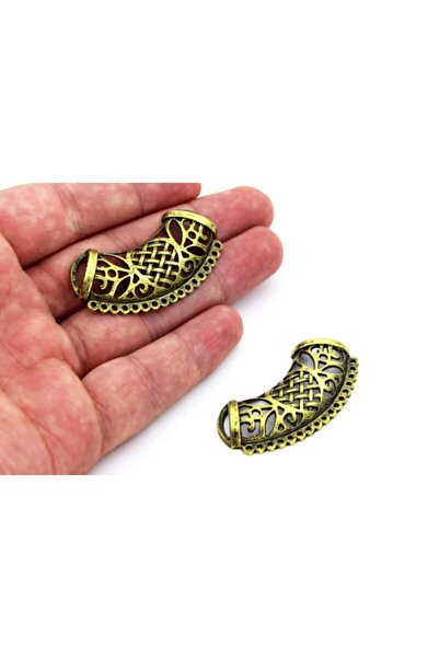 yfhobi 1 Adet - 19x48 Mm, Kolye, Fular Ve Iğne Oyası Aparatı, Metal Takı Malz...