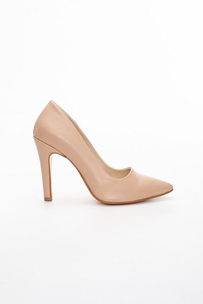 LİLLA Kadın Stiletto Ince Topuklu Nude Suni Deri Ayakkabı