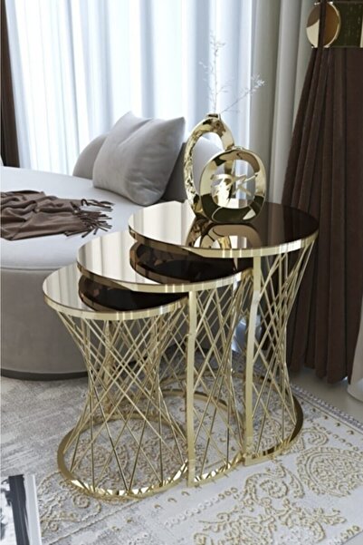 Belengo home Hatır Zigon Sehpa (bronz)