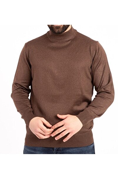 NACAR STORE Men's Knit Sweater - Thin Wool, Half Turtleneck