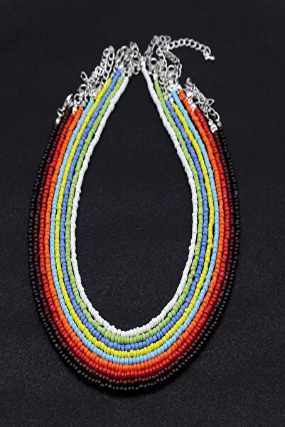 İsabella Accessories Kum Boncuk Kadın Kolyesi 9 Adet