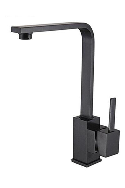 KUSTAR Matte Black Mix Square Kitchen Sink Faucet on Off Kitchen Decorative Faucet