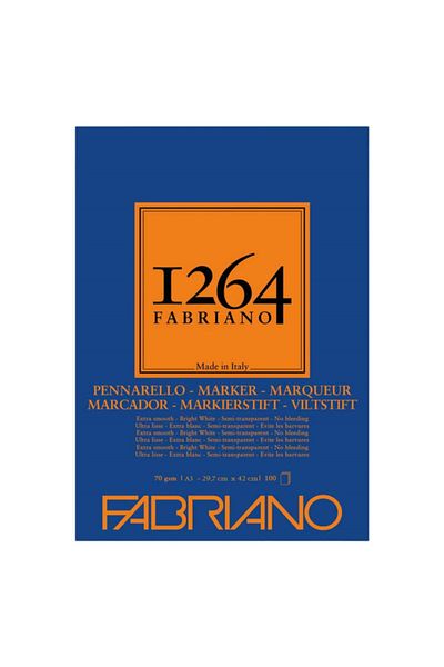 Fabriano 1264 Marker Paper Marker Drawing Notebook Block 70 GrA3 100 Yp