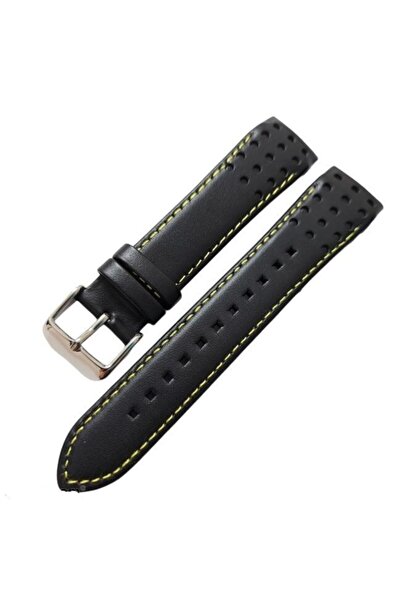 SEIKON Seiko Snae67p1 Barselona Sportura Sarı Dikişli Siyah Deri Kordon