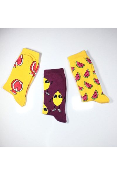 Altınay 3-Piece Fruit Basket Socket Socks Myv3