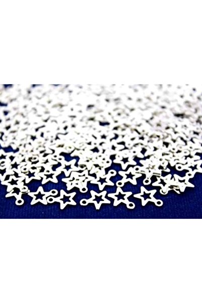 yfhobi 30 Adet - 10x7 Mm Yıldız Desenli Pul, Takı Malzemesi, Metal Pul, Nikel...