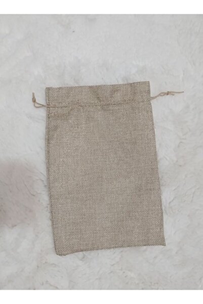 Malinka 26x17,5 Cm Hasır Kese Çanta Torba Çerez Bakliyat Hediyelik Kese Keten