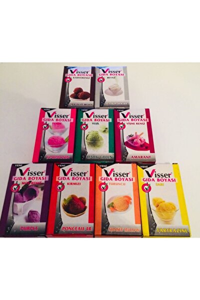 Visser Toz Gıda Boyası Net 9 gr ) 9renk G.b