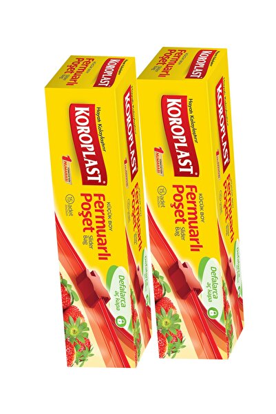 Koroplast Fermuarlı Baskılı Poşet X2+ Hazır Kesim Pişirme Kağıdı X2+vanilya Büzgülü Çöp Poşeti X3