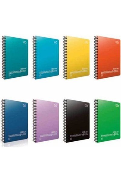 Gıpta Fresco Spiral Pp Cover A4 96 Sheets Notebook Set 6 Squared 2 Lined