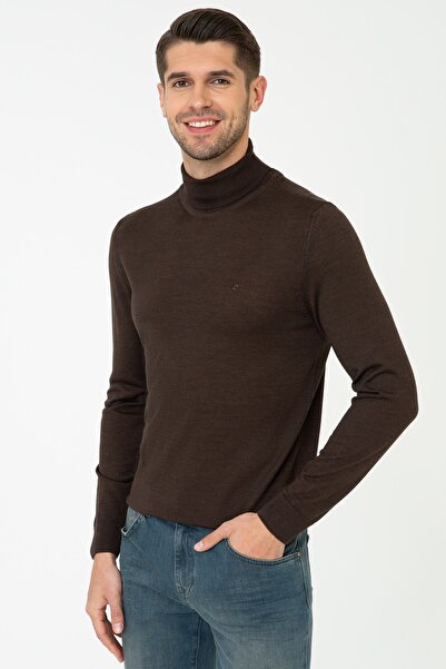 Pierre Cardin Καφέ ανδρικό πουλόβερ G021SZ0TK.000.1256282