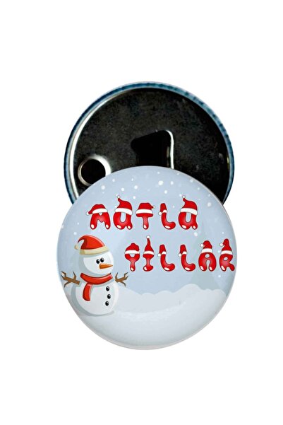 Yılbaşı Hediyelik Magnet Kapak Açacak Kardan Adam