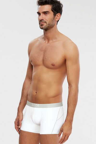 Kom Ανδρικά μποξεράκια White Hendrix Contrast Stripe
