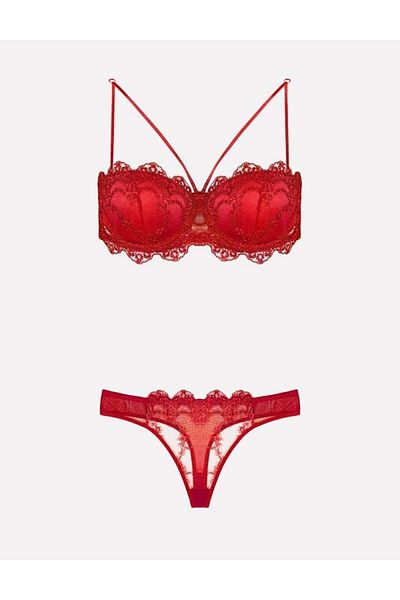 Nurteks Women's Red Bra Set