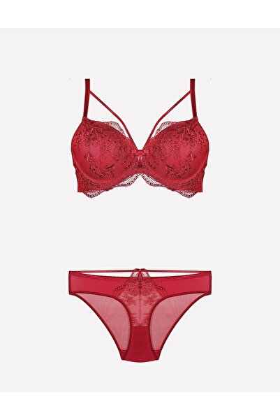 Nurteks Жіночий чорний бюстгальтер з підкладкою та трусики 75-90b