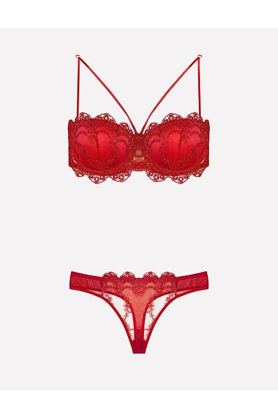 Nurteks Women's Supported Push-up Strapless Bra and Panty Set