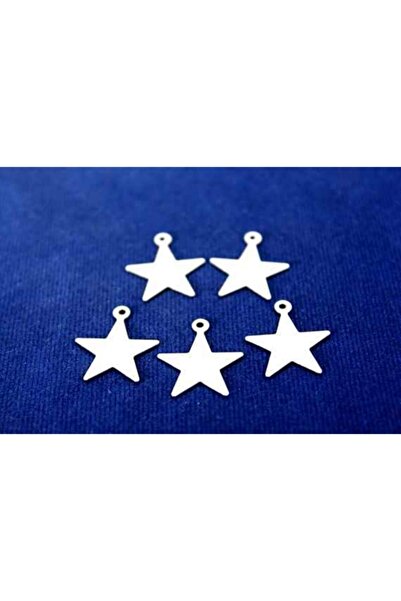 yfhobi 8 Adet - 18x16 Mm Yıldız Desenli Pul, Takı Malzemesi, Metal Pul, Nikel...