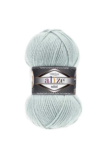 Alize Superlana Midi - Πλεκτό στο χέρι και νήμα νήματος, μαλλί Κωδικός χρώματος: 522-μέντα