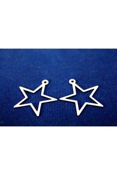 yfhobi 5 Adet - 22x23 Mm Yıldız Desenli Pul, Takı Malzemesi, Metal Pul, Nikel...