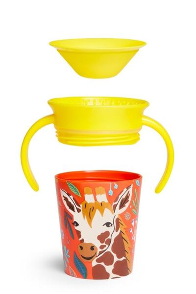 Munchkin Miracle 360° Wildlove Drinking Cup, 6 months, 177ml, Giraffe, 1 Pack