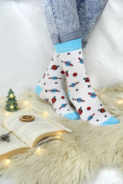 Esafe Home 6-Piece Space Themed (Nasa - Planets) Women's Socks