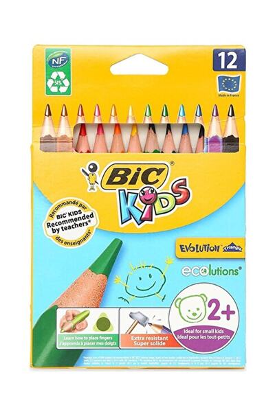 Bic Bıc Evolution Трикутний Jumbo - 12-пакова коробка Сухий олівець
