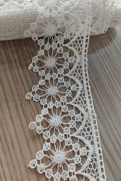 DUAYEN Güpür Dantel Üzüm Kenar Desen Mat 1 Metre