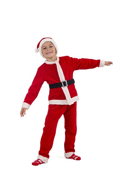 HEPSİMİNNAK Erkek Çocuk Kırmızı Noel Baba Christmas
