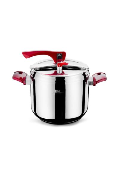 Genel Markalar Ulutaş Uçe 3,5 Lt Kırmıız Kulplu Düdüklü Tencere