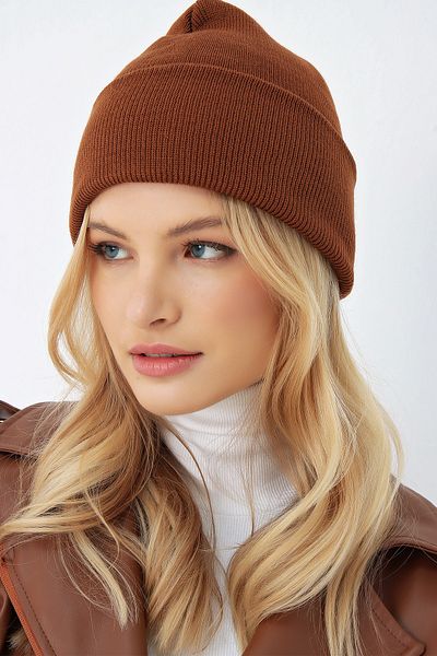Trend Alaçatı Stili Mütze - Braun - Casual