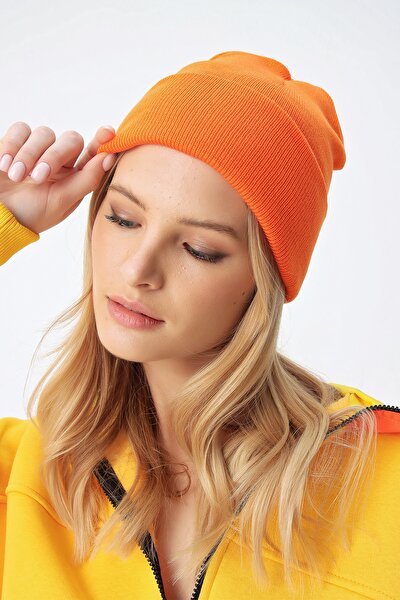 Trend Alaçatı Stili Mütze - Orange - Casual