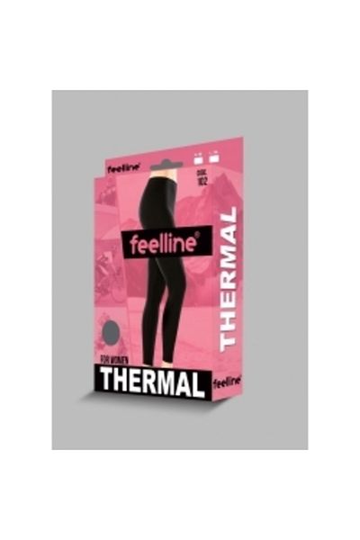 Feelline Women's Black Battal Thermal Tights