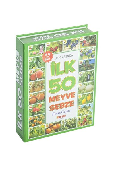 Generic Brand Diy Toy Flash Cards Top 50 Fruits and Vegetables