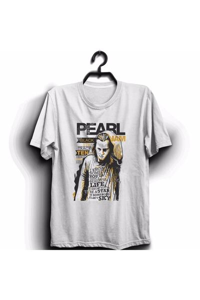 The Fame Bela majica White Pearl Jam Rock Metal