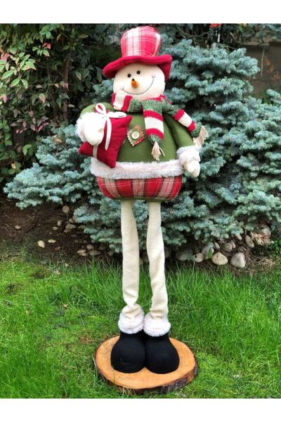 Cold Easy Kırmızı Yeni Yıl Uzayan Kardan Adam 60-90cm