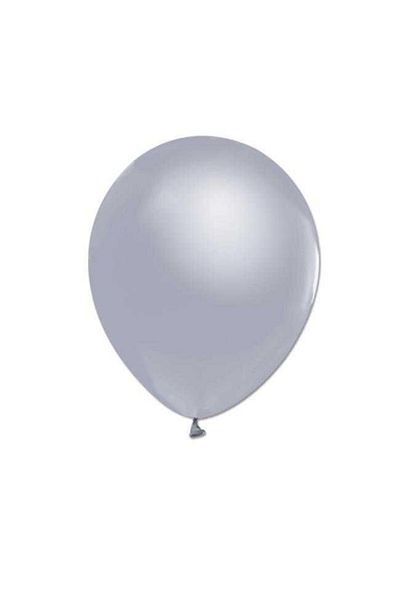 Parti Furyası Metallic Balloon Gray Silver 10 Pieces