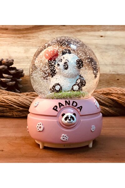 Genel Markalar Sevimli Panda Müzikli Dönen Kar Küresi